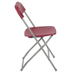 Red Plastic Seat with Metal Frame Folding Chair (Set of 2) by Carnegy Avenue -Carnegy Avenue Sales red carnegy avenue folding chairs cga le 274426 re hd e1 1000