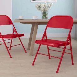 Red Metal Utility Chair by Carnegy Avenue -Carnegy Avenue Sales red carnegy avenue folding chairs cga rb 1755 re hd 31 1000