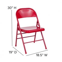 Red Metal Utility Chair by Carnegy Avenue -Carnegy Avenue Sales red carnegy avenue folding chairs cga rb 1755 re hd fa 1000