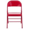 Red Metal Folding Chair (2-Pack) by Carnegy Avenue -Carnegy Avenue Sales red carnegy avenue folding chairs cga rb 275033 re hd 64 1000