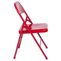 Red Metal Folding Chair (2-Pack) by Carnegy Avenue -Carnegy Avenue Sales red carnegy avenue folding chairs cga rb 275033 re hd e1 1000