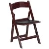 Red Mahogany Vinyl Seat with Resin Frame Folding Chair (Set of 2) by Carnegy Avenue