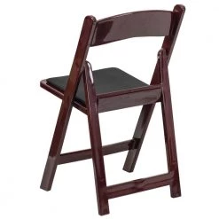 Red Mahogany Vinyl Seat with Resin Frame Folding Chair (Set of 2) by Carnegy Avenue -Carnegy Avenue Sales red mahogany carnegy avenue folding chairs cga le 274424 re hd 66 1000