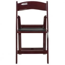 Red Mahogany Vinyl Seat with Resin Frame Folding Chair (Set of 2) by Carnegy Avenue -Carnegy Avenue Sales red mahogany carnegy avenue folding chairs cga le 274424 re hd 76 1000