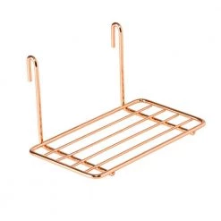 14.96 in. D x 14.96 in. W x 0.83 in. H Rosy Copper Wire Wall Grid with Storage Accessories (8-Piece Set) by Honey-Can-Do -Carnegy Avenue Sales rosy copper honey can do decorative shelving shf 08802 44 1000