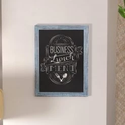 Rustic Blue Magnetic Wall Mounted Chalkboard by Carnegy Avenue -Carnegy Avenue Sales rustic blue carnegy avenue boards easels cga hgwa 513526 ru hd fa 1000