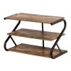 16 H 9-Pair 3-Tier Brown Wood Shoe Rack by Honey-Can-Do