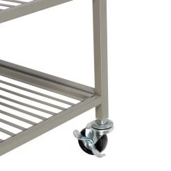 5-Tier Steel 4-Wheeled Bathroom Cart in Satin Nickel by Honey-Can-Do -Carnegy Avenue Sales satin nickel honey can do utility carts bth 09096 4f 1000