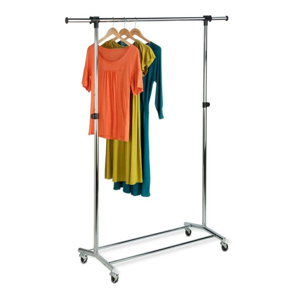 Silver Steel Clothes Rack 56.7 in. W x 70.5 in. H by Honey-Can-Do 8 Silver Steel Clothes Rack 56.7 in. W x 70.5 in. H by Honey-Can-Do - Image 6