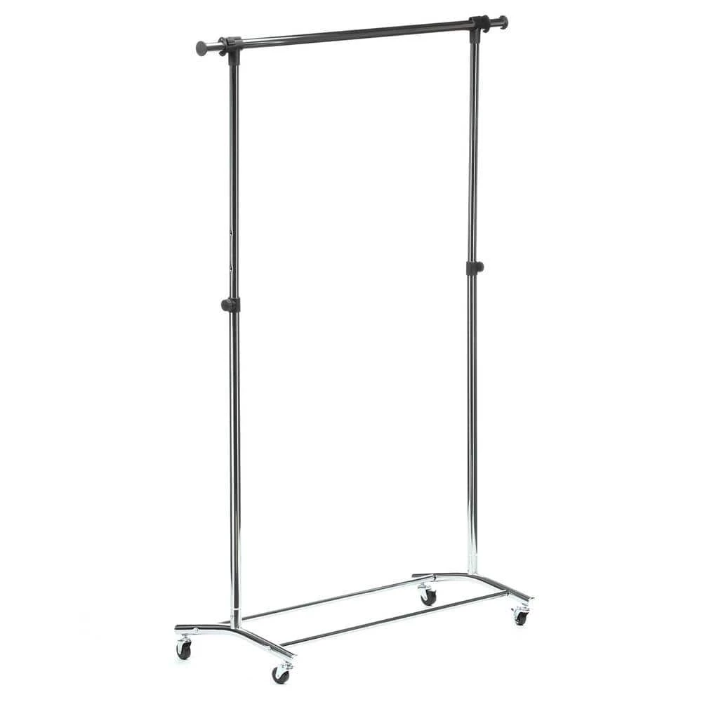 Silver Steel Clothes Rack 56.7 in. W x 70.5 in. H by Honey-Can-Do 4 Silver Steel Clothes Rack 56.7 in. W x 70.5 in. H by Honey-Can-Do - Image 2