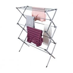 29 in. W x 42 in. H Silver Steel Oversized Collapsible Drying Rack by Honey-Can-Do -Carnegy Avenue Sales silver honey can do drying racks dry 09066 44 1000