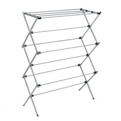 29 in. W x 42 in. H Silver Steel Oversized Collapsible Drying Rack by Honey-Can-Do