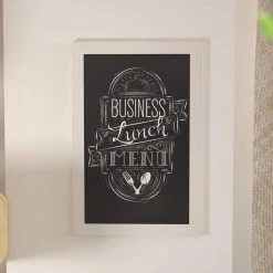 Solid White Magnetic Wall Mounted Chalkboard by Carnegy Avenue -Carnegy Avenue Sales solid white carnegy avenue boards easels cga hgwa 513597 so hd 44 1000