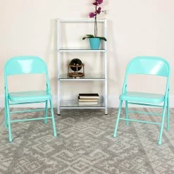 Tantalizing Teal Metal Folding Chair (2-Pack) by Carnegy Avenue 17 Tantalizing Teal Metal Folding Chair (2-Pack) by Carnegy Avenue -Carnegy Avenue Sales tantalizing teal carnegy avenue folding chairs cga rb 275037 ta hd 76 1000