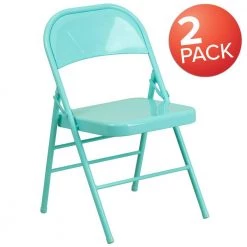 Tantalizing Teal Metal Folding Chair (2-Pack) by Carnegy Avenue 13 Tantalizing Teal Metal Folding Chair (2-Pack) by Carnegy Avenue -Carnegy Avenue Sales tantalizing teal carnegy avenue folding chairs cga rb 275037 ta hd c3 1000