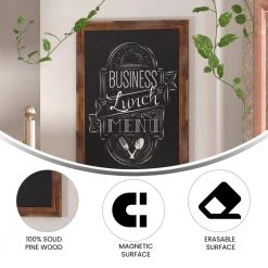 Torched Brown Magnetic Wall Mounted Chalkboard by Carnegy Avenue -Carnegy Avenue Sales torched brown carnegy avenue boards easels cga hgwa 513542 to hd c3 1000