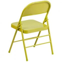 Twisted Citron Metal Folding Chair (2-Pack) by Carnegy Avenue -Carnegy Avenue Sales twisted citron carnegy avenue folding chairs cga rb 275027 tw hd 66 1000