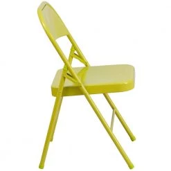 Twisted Citron Metal Folding Chair (2-Pack) by Carnegy Avenue -Carnegy Avenue Sales twisted citron carnegy avenue folding chairs cga rb 275027 tw hd e1 1000