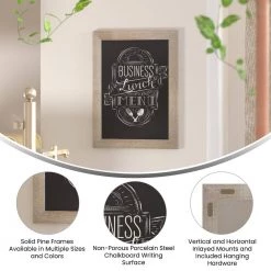Weathered Brown Magnetic Wall Mounted Chalkboard by Carnegy Avenue -Carnegy Avenue Sales weathered brown carnegy avenue boards easels cga hgwa 513594 we hd c3 1000