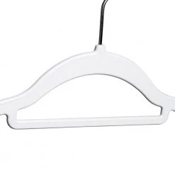 White/Black Rubber Grip Plastic Hangers 60-Pack by Honey-Can-Do -Carnegy Avenue Sales white black honey can do hangers hng 08941 44 1000
