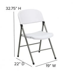 White Metal Folding Chair (2-Pack) by Carnegy Avenue -Carnegy Avenue Sales white carnegy avenue folding chairs cga dad 275024 wh hd fa 1000