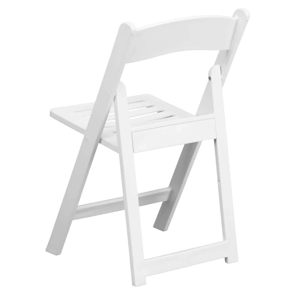 White Resin Folding Chair (Set of 4) by Carnegy Avenue 4 White Resin Folding Chair (Set of 4) by Carnegy Avenue - Image 2