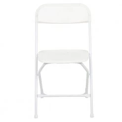 White Plastic Seat with Metal Frame Folding Chair (Set of 2) by Carnegy Avenue -Carnegy Avenue Sales white carnegy avenue folding chairs cga le 274401 wh hd 44 1000