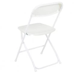 White Plastic Seat with Metal Frame Folding Chair (Set of 2) by Carnegy Avenue -Carnegy Avenue Sales white carnegy avenue folding chairs cga le 274401 wh hd 66 1000