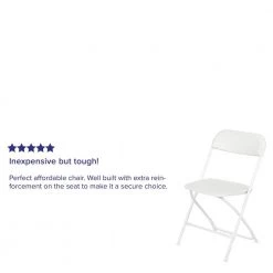 White Plastic Seat with Metal Frame Folding Chair (Set of 2) by Carnegy Avenue -Carnegy Avenue Sales white carnegy avenue folding chairs cga le 274401 wh hd 76 1000