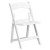 White Resin Seat with Resin Frame Folding Chair (Set of 2) by Carnegy Avenue