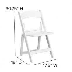White Resin Seat with Resin Frame Folding Chair (Set of 2) by Carnegy Avenue -Carnegy Avenue Sales white carnegy avenue folding chairs cga le 274425 wh hd fa 1000