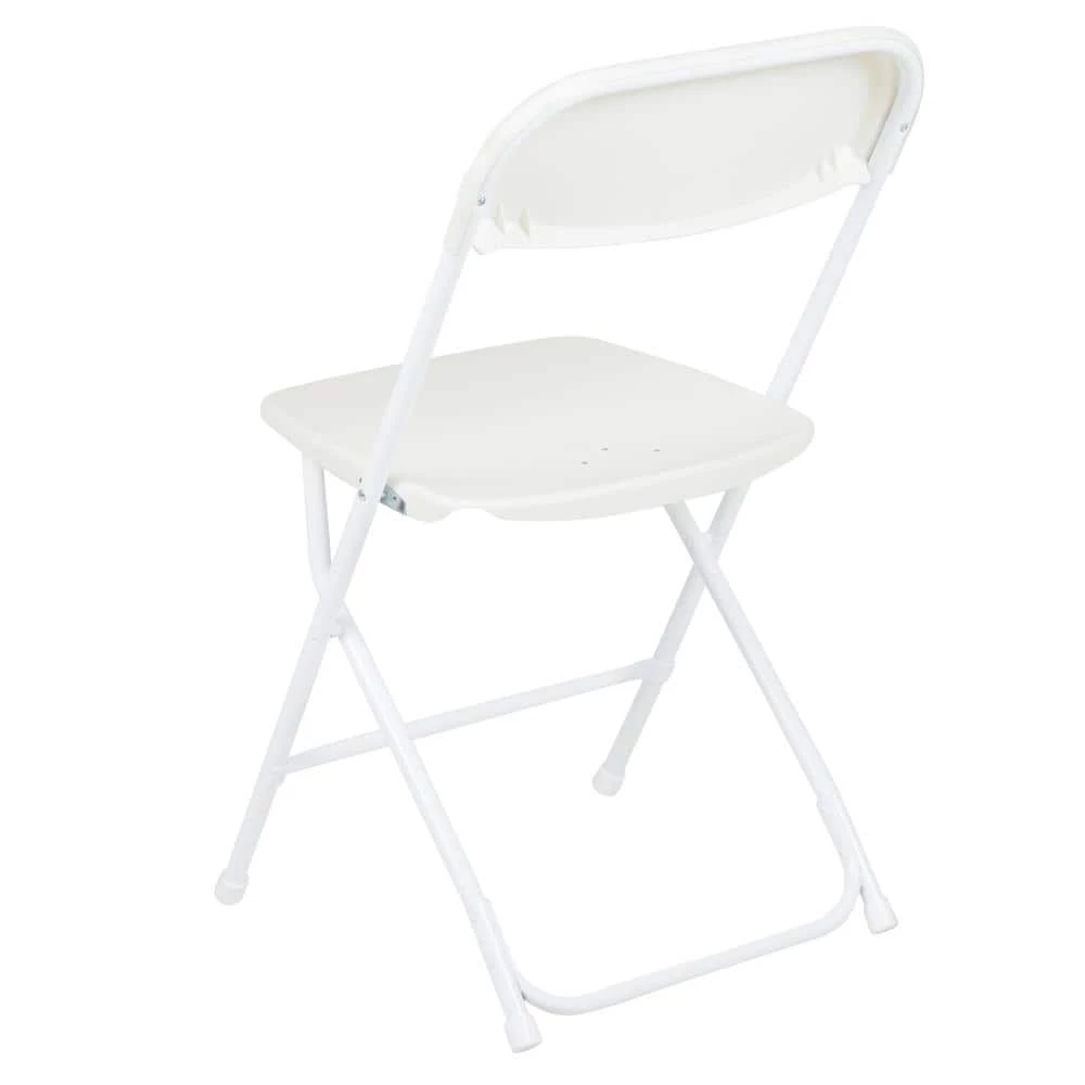 White Metal Folding Chair (Set of 10) by Carnegy Avenue 5 White Metal Folding Chair (Set of 10) by Carnegy Avenue - Image 3