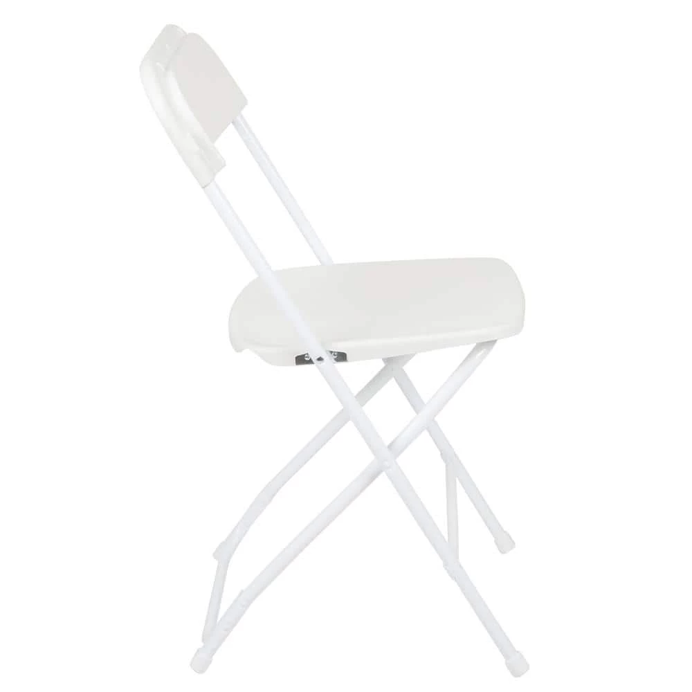 White Metal Folding Chair (Set of 10) by Carnegy Avenue 4 White Metal Folding Chair (Set of 10) by Carnegy Avenue - Image 2