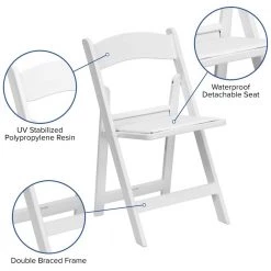 White Resin Folding Chair (Set of 4) by Carnegy Avenue -Carnegy Avenue Sales white carnegy avenue folding chairs cga le 3623 wh hd 44 1000
