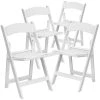 White Resin Folding Chair (Set of 4) by Carnegy Avenue -Carnegy Avenue Sales white carnegy avenue folding chairs cga le 3623 wh hd 64 1000