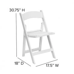 White Resin Folding Chair (Set of 4) by Carnegy Avenue -Carnegy Avenue Sales white carnegy avenue folding chairs cga le 3623 wh hd fa 1000