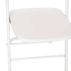 Big and Tall Commercial Folding Chair - Extra Wide 650 lb. Capacity - Durable Plastic - 4-Pack by Carnegy Avenue -Carnegy Avenue Sales white carnegy avenue folding chairs cga le 511813 wh hd 1f 1000