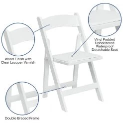 White Wood Folding Chair (2-Pack) by Carnegy Avenue -Carnegy Avenue Sales white carnegy avenue folding chairs cga xf 275042 wh hd 44 1000