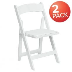 White Wood Folding Chair (2-Pack) by Carnegy Avenue -Carnegy Avenue Sales white carnegy avenue folding chairs cga xf 275042 wh hd c3 1000