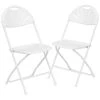 White Plastic Seat with Metal Frame Folding Chair (Set of 2) by Carnegy Avenue -Carnegy Avenue Sales white carnegy avenue folding chairs cga y 274406 wh hd 64 1000