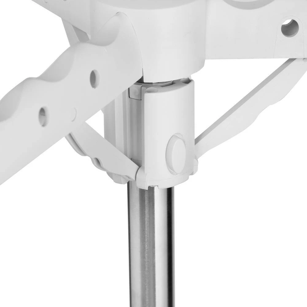 28.5 in. W x 73.5 in. H White Steel and Plastic 2-Tier Tripod Drying Rack by Honey-Can-Do 6 28.5 in. W x 73.5 in. H White Steel and Plastic 2-Tier Tripod Drying Rack by Honey-Can-Do - Image 4