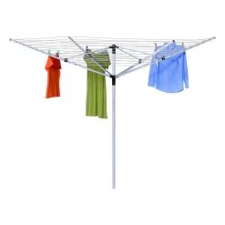 6 ft. White Retractable Outdoor Umbrella Dryer by Honey-Can-Do -Carnegy Avenue Sales white honey can do clotheslines dry 09068 c3 1000