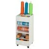 MDF Craft Rolling Storage Cart with Dowel Rods and 3 Compartments by Honey-Can-Do -Carnegy Avenue Sales white honey can do craft storage crt 09592 64 1000