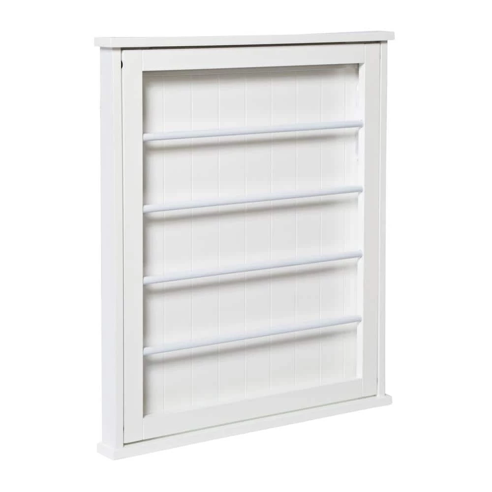 23 in. x 27.25 in. White Single Wall Mount Dry Rack by Honey-Can-Do 5 23 in. x 27.25 in. White Single Wall Mount Dry Rack by Honey-Can-Do - Image 3