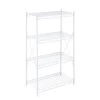 White 4-Tier Steel Garage Storage Shelving Unit (23.3 in. W x 41 in. H x 13 in. D) by Honey-Can-Do -Carnegy Avenue Sales white honey can do freestanding shelving units shf 09452 64 1000