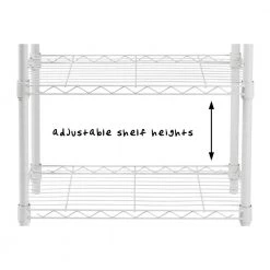 White Heavy Duty 3-Tier Steel Adjustable Shelving Unit (24 in. W x 30 in. H x 14 in. D) by Honey-Can-Do -Carnegy Avenue Sales white honey can do freestanding shelving units shf 09619 fa 1000