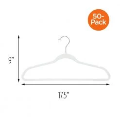 White Rubber Hangers 50-Pack by Honey-Can-Do -Carnegy Avenue Sales white honey can do hangers hng 08681 1f 1000