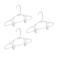 Kids White Plastic Hangers with Clips 18-Pack by Honey-Can-Do -Carnegy Avenue Sales white honey can do hangers hng 09047 1f 1000