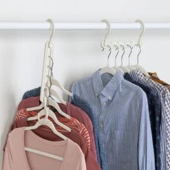 White Plastic Cascading Collapsible Hangers (20-Pack) by Honey-Can-Do -Carnegy Avenue Sales white honey can do hangers hng 09214 31 1000