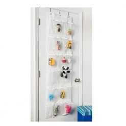 57 in. H 12-Pair White Polyester Hanging Shoe Organizer by Honey-Can-Do -Carnegy Avenue Sales white honey can do hanging closet organizers sft 01242 1f 1000